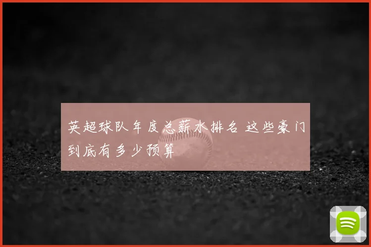 英超球队年度总薪水排名 这些豪门到底有多少预算